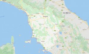 Mapa toscana Italia